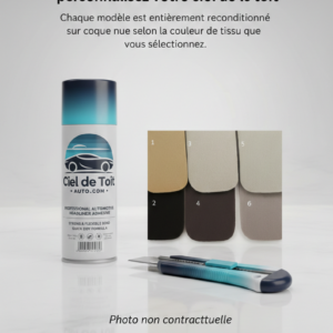 <p> Kit de réparation de ciel de toit. <strong>Avant toute commande en ligne, merci de nous appeler afin de vérifier la compatibilité de votre véhicule : <p> Besoin d'aide ? Appelez‑nous au  <a href="tel:+33556329852">05 56 32 98 52</a> </p>